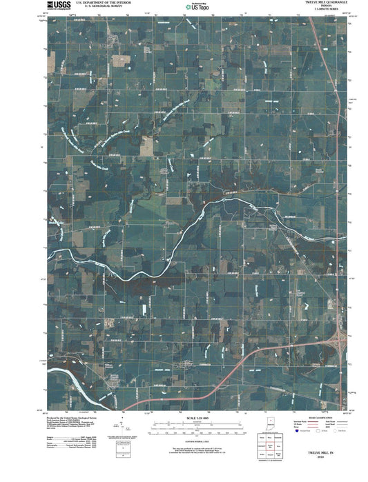 2010 Twelve Mile, in - Indiana - USGS Topographic Map