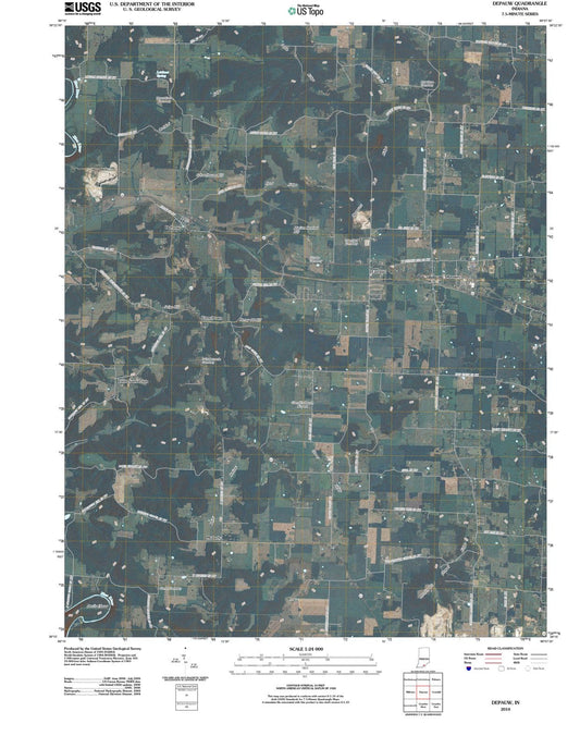 2010 DePauw, in - Indiana - USGS Topographic Map