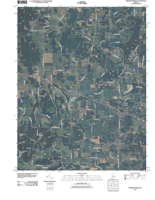 2010 Fredericksburg, in - Indiana - USGS Topographic Map