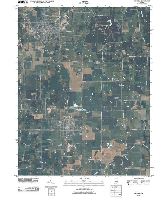 2010 Mitchell, in - Indiana - USGS Topographic Map