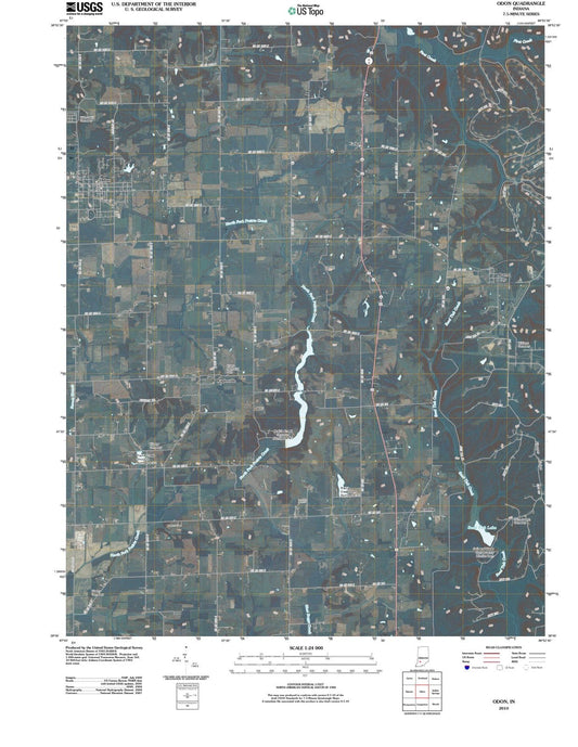 2010 Odon, in - Indiana - USGS Topographic Map