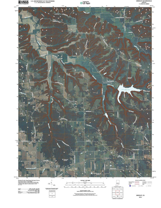 2010 Smedley, in - Indiana - USGS Topographic Map