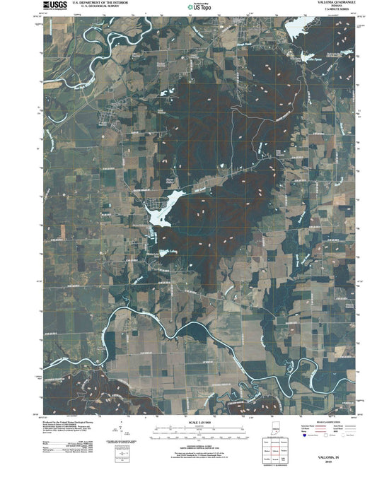 2010 Vallonia, in - Indiana - USGS Topographic Map