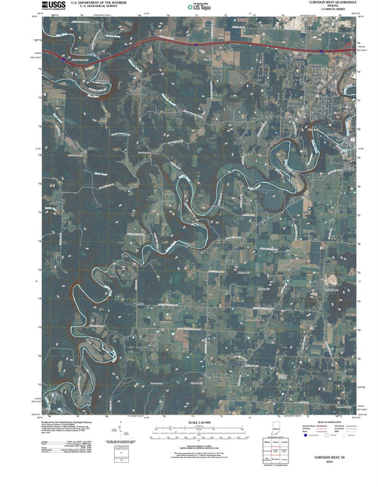 2010 Corydon West, in - Indiana - USGS Topographic Map