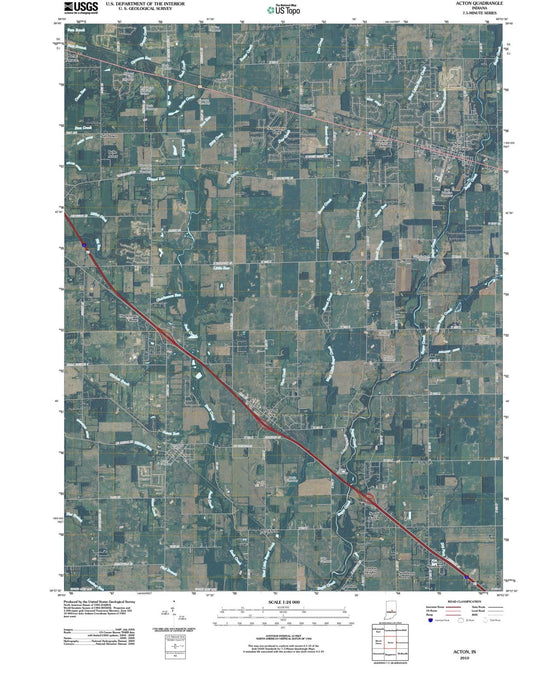 2010 Acton, in - Indiana - USGS Topographic Map