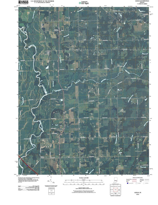 2010 Azalia, in - Indiana - USGS Topographic Map