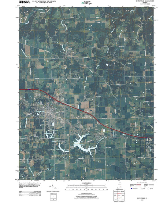 2010 Batesville, in - Indiana - USGS Topographic Map