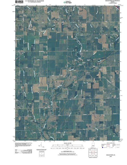 2010 Boggstown, in - Indiana - USGS Topographic Map