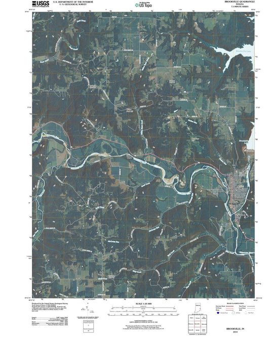 2010 Brookville, in - Indiana - USGS Topographic Map