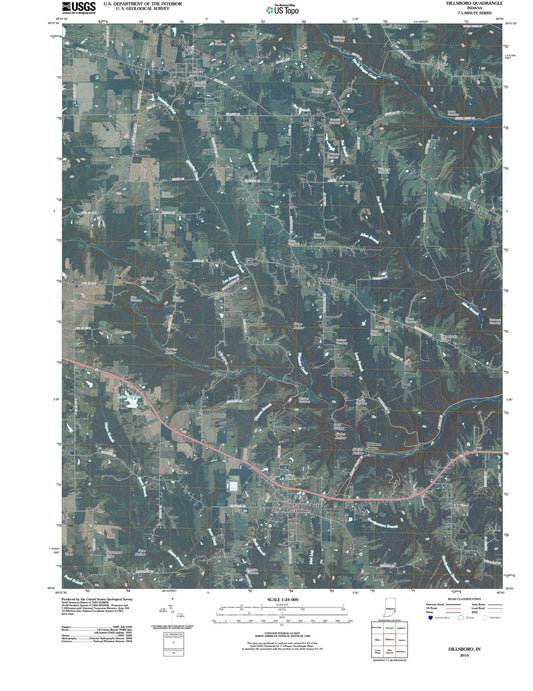 2010 Dillsboro, in - Indiana - USGS Topographic Map