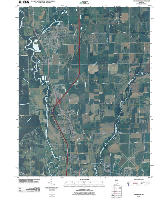 2010 Edinburgh, in - Indiana - USGS Topographic Map