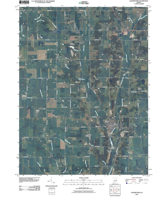 2010 Hagerstown, in - Indiana - USGS Topographic Map
