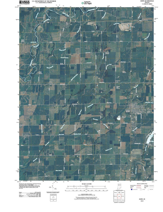 2010 Hope, in - Indiana - USGS Topographic Map