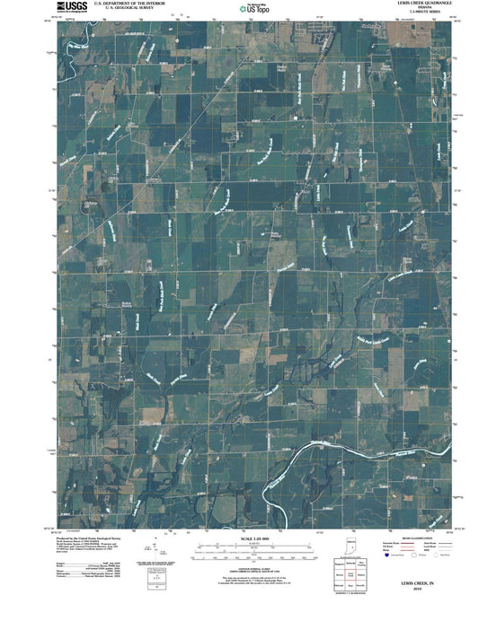 2010 Lewis Creek, in - Indiana - USGS Topographic Map