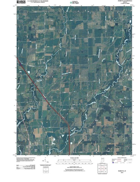 2010 Marietta, in - Indiana - USGS Topographic Map
