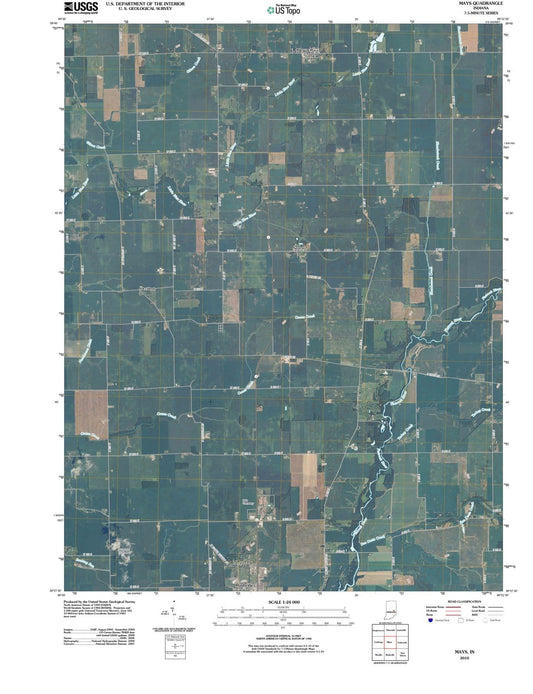 2010 Mays, in - Indiana - USGS Topographic Map