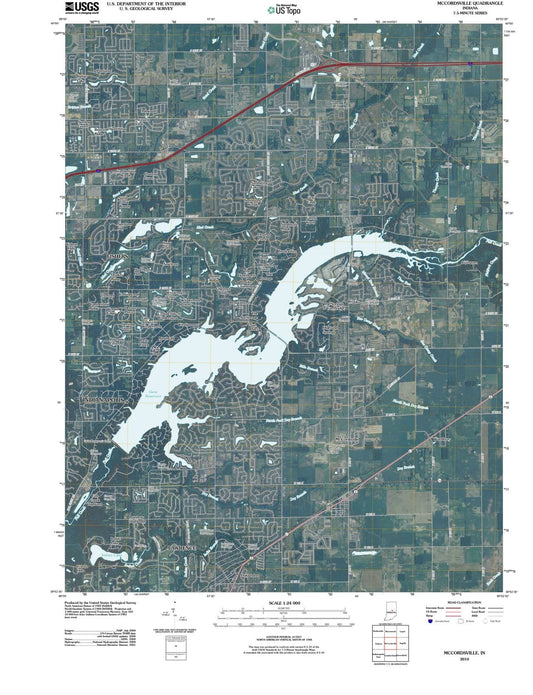 2010 McCordsville, in - Indiana - USGS Topographic Map