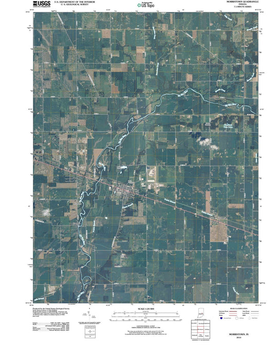 2010 Morristown, in - Indiana - USGS Topographic Map