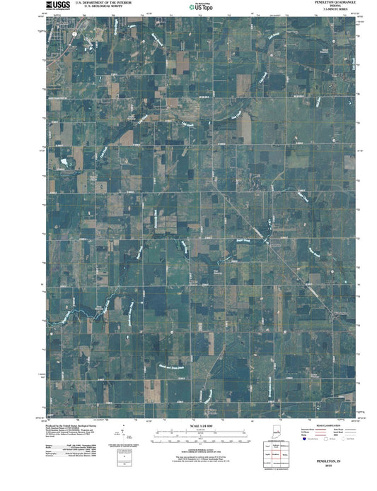 2010 Pendleton, in - Indiana - USGS Topographic Map