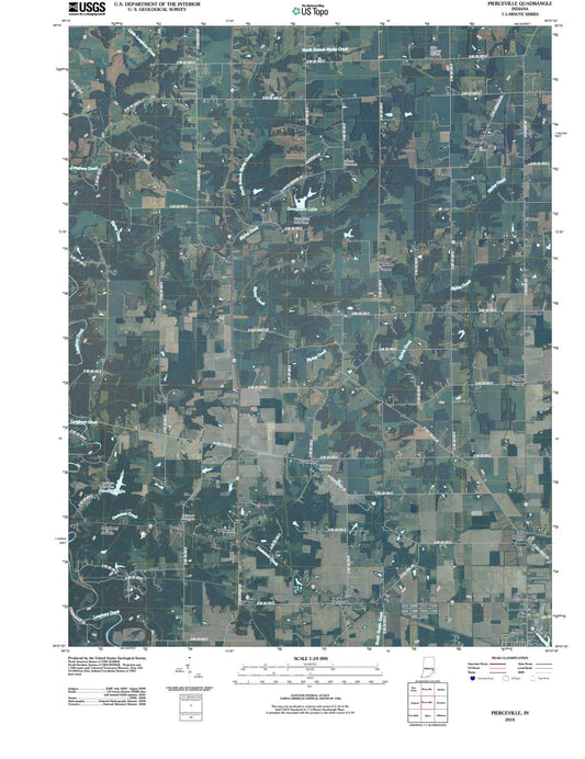 2010 Pierceville, in - Indiana - USGS Topographic Map