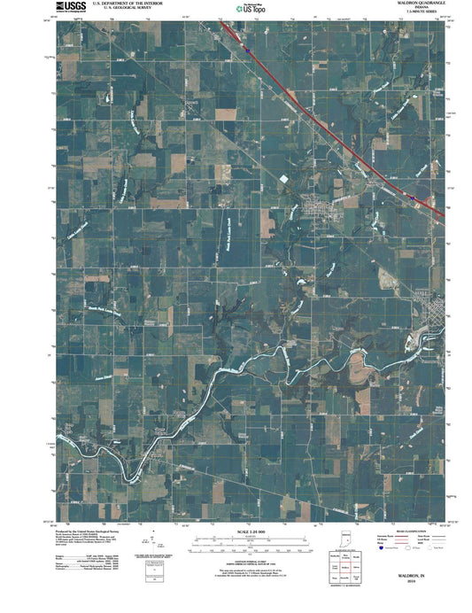 2010 Waldron, in - Indiana - USGS Topographic Map