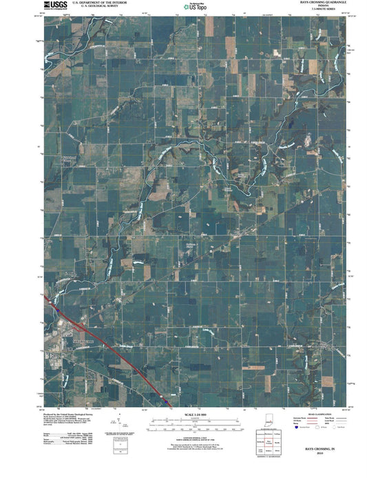2010 Rays Crossing, in - Indiana - USGS Topographic Map
