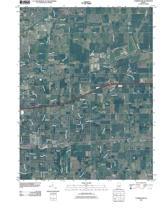 2010 Cumberland, in - Indiana - USGS Topographic Map