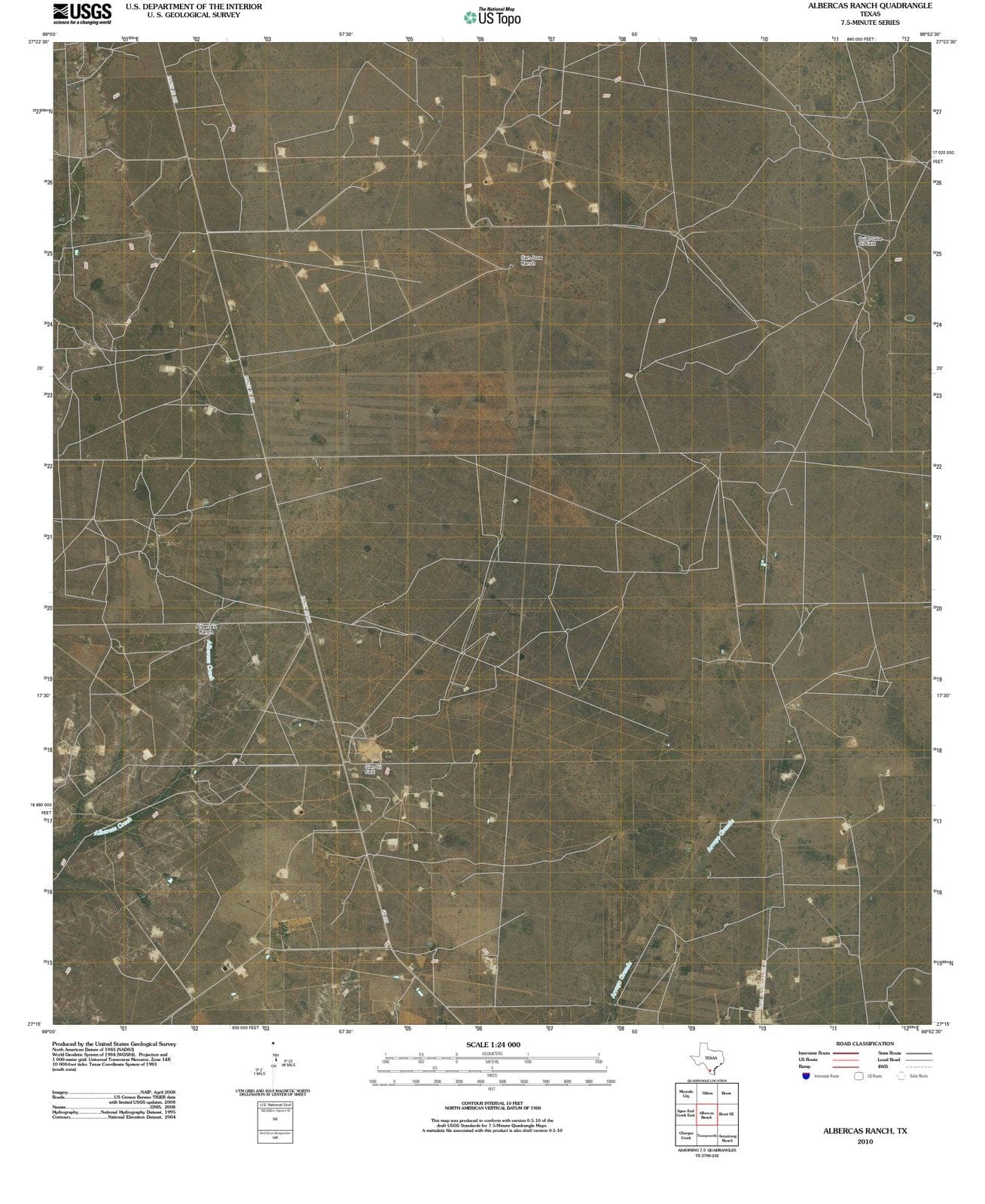 2010 Albercas Ranch, TX - Texas - USGS Topographic Map