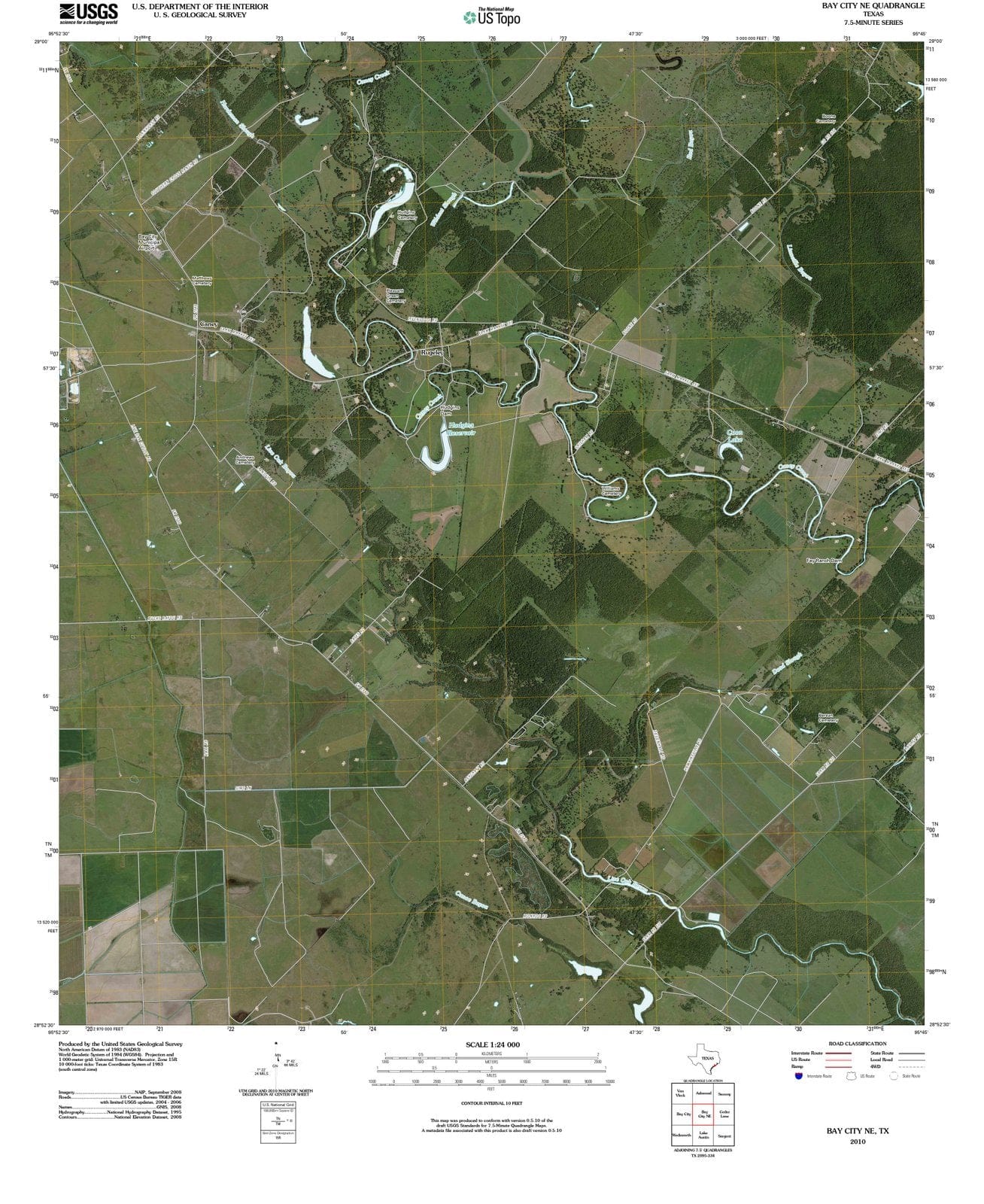 2010 Bay City, TX - Texas - USGS Topographic Map