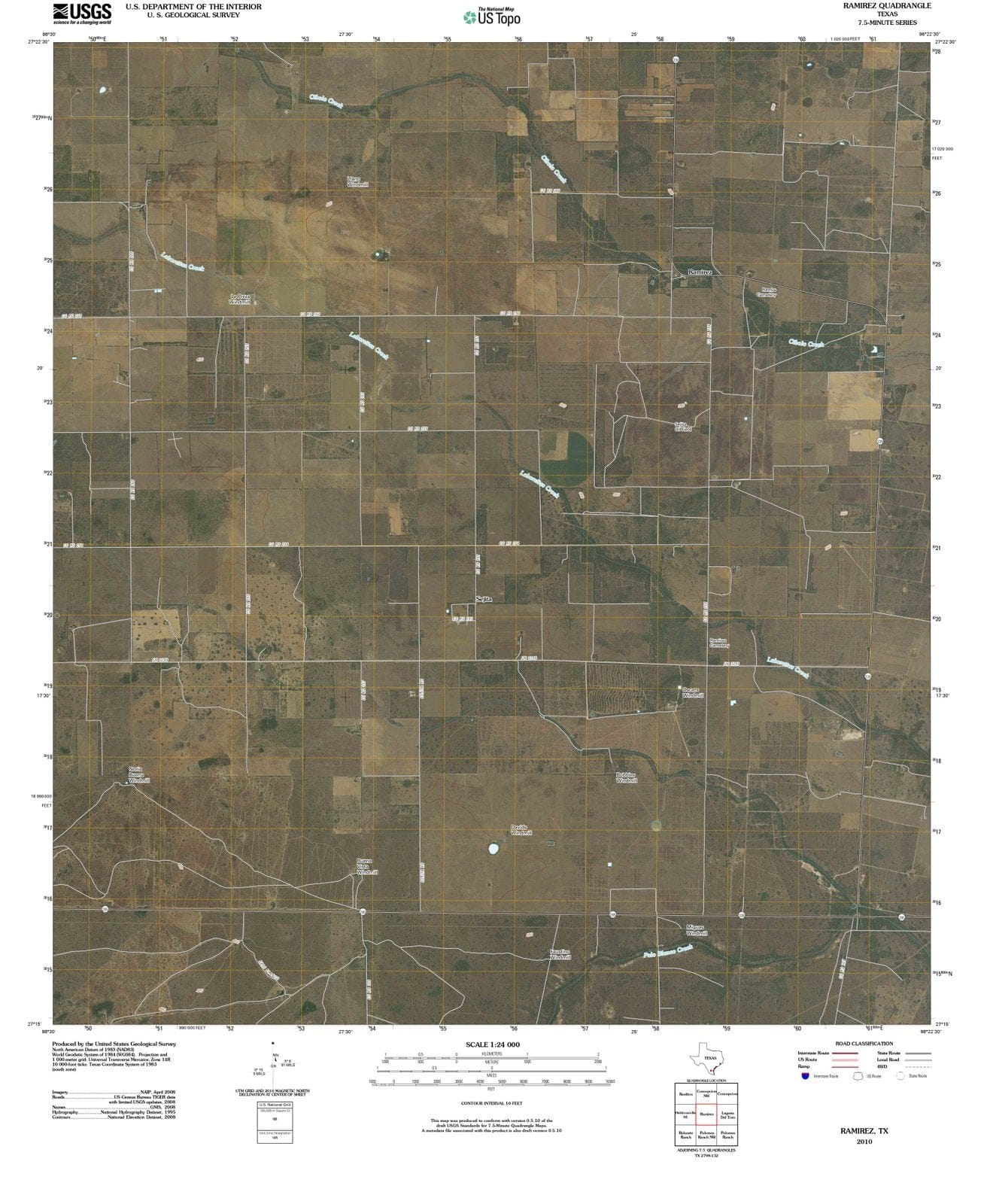2010 Ramirez, TX - Texas - USGS Topographic Map