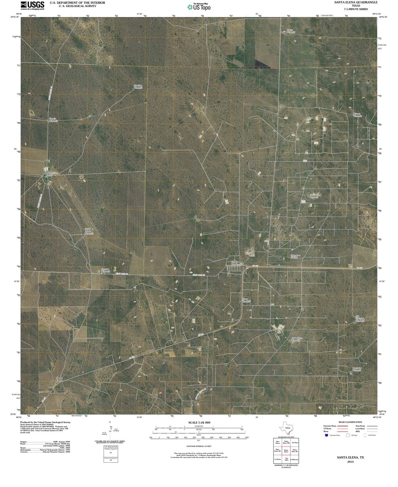 2010 Santa Elena, TX - Texas - USGS Topographic Map