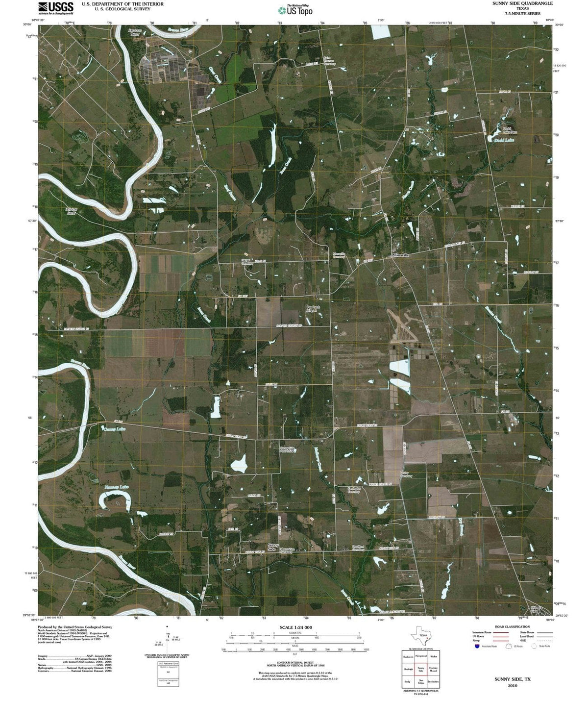 2010 Sunny Side, TX - Texas - USGS Topographic Map