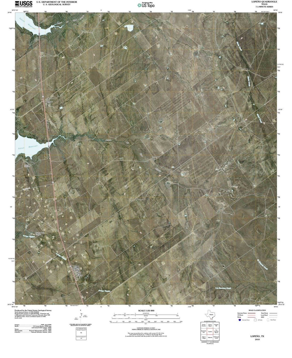2010 Lopeno, TX - Texas - USGS Topographic Map