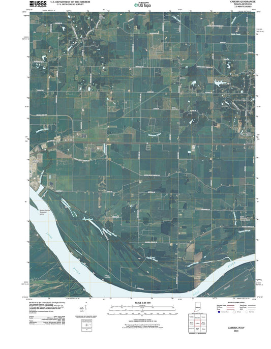 2010 Caborn, in - Indiana - USGS Topographic Map
