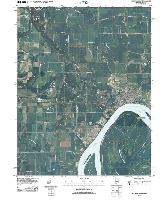 2010 Mount Vernon, in - Indiana - USGS Topographic Map