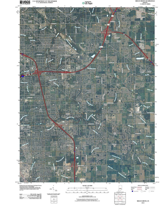 2010 Beech Grove, in - Indiana - USGS Topographic Map