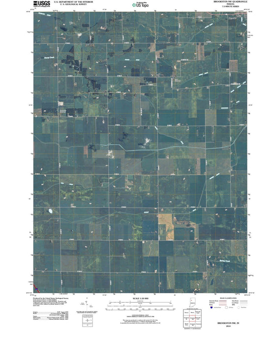 2010 Brookston, in - Indiana - USGS Topographic Map