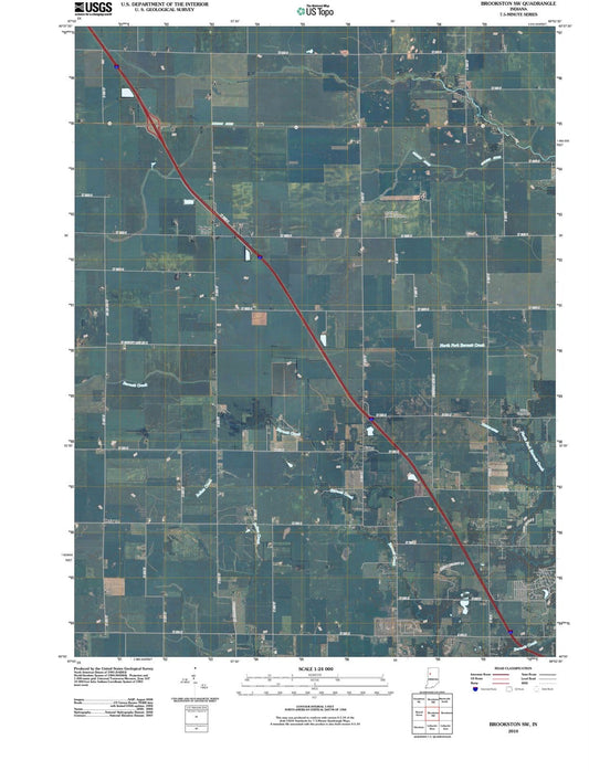 2010 Brookston, in - Indiana - USGS Topographic Map