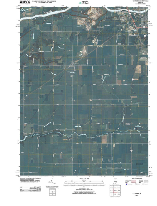 2010 Clymers, in - Indiana - USGS Topographic Map
