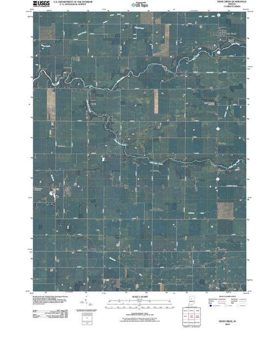 2010 Deer Creek, in - Indiana - USGS Topographic Map