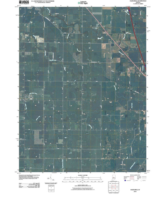 2010 Hazelrigg, in - Indiana - USGS Topographic Map