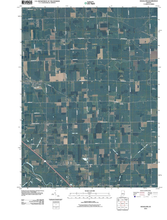 2010 Hoagland, in - Indiana - USGS Topographic Map
