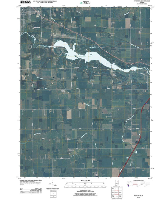 2010 Majenica, in - Indiana - USGS Topographic Map