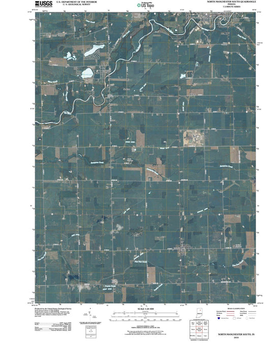 2010 North Manchester South, in - Indiana - USGS Topographic Map