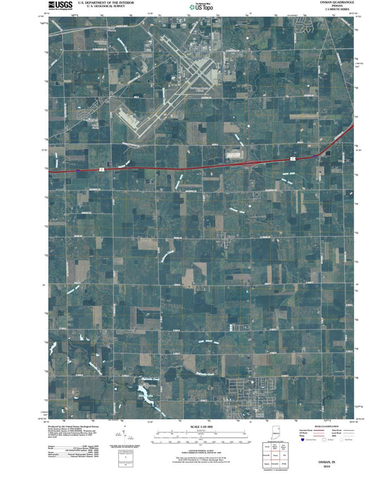 2010 Ossian, in - Indiana - USGS Topographic Map