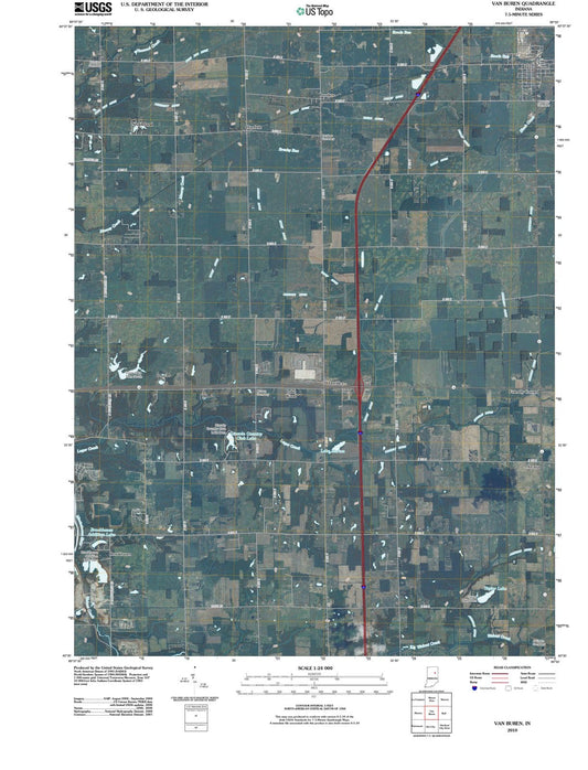 2010 Van Buren, in - Indiana - USGS Topographic Map