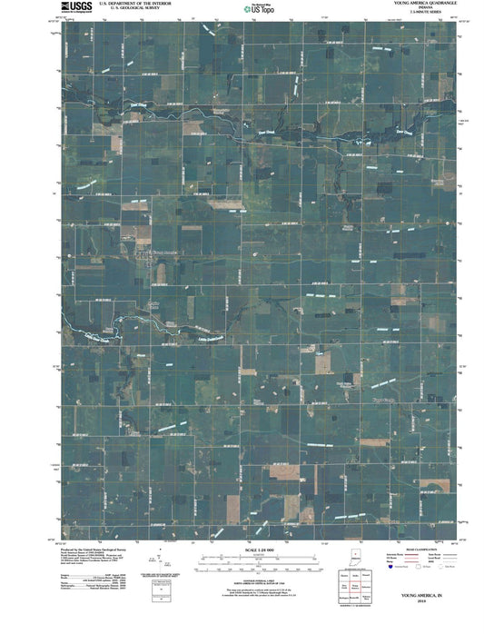 2010 Young America, in - Indiana - USGS Topographic Map