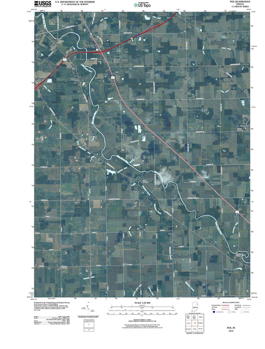 2010 Poe, in - Indiana - USGS Topographic Map