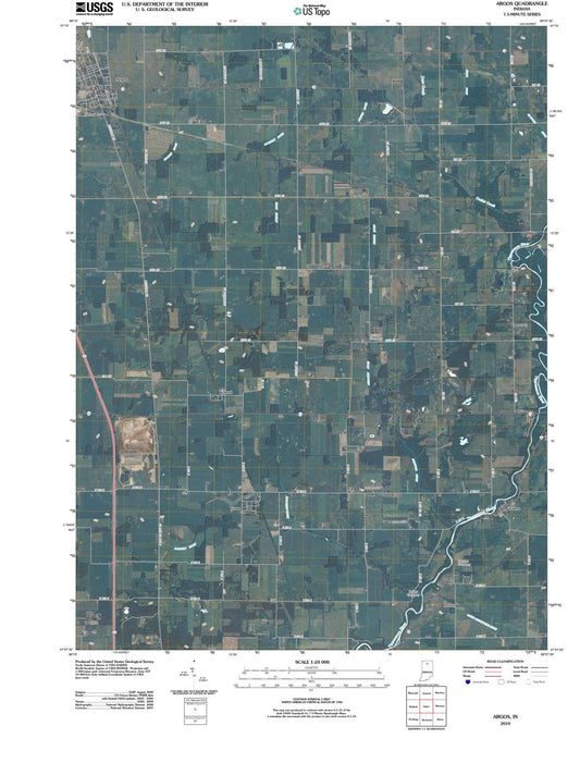 2010 Argos, in - Indiana - USGS Topographic Map