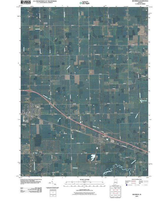 2010 Bourbon, in - Indiana - USGS Topographic Map